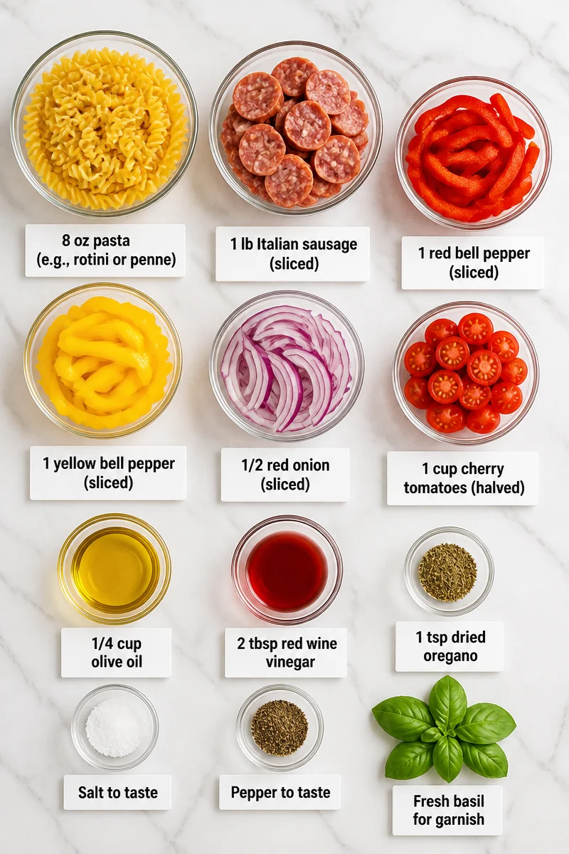 Italian Sausage and Pepper Pasta Salad