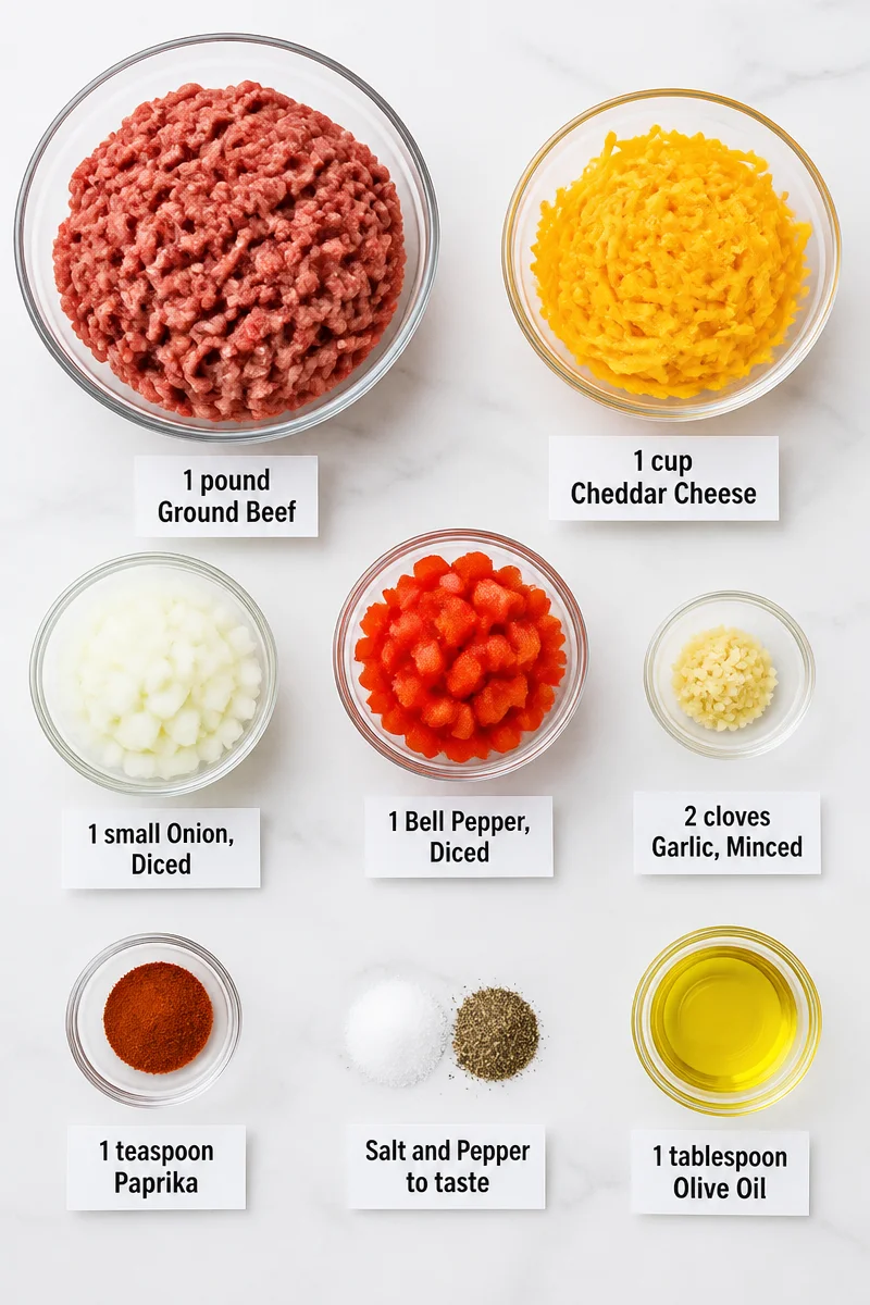 Keto Hamburger Meat Skillet with Cheddar