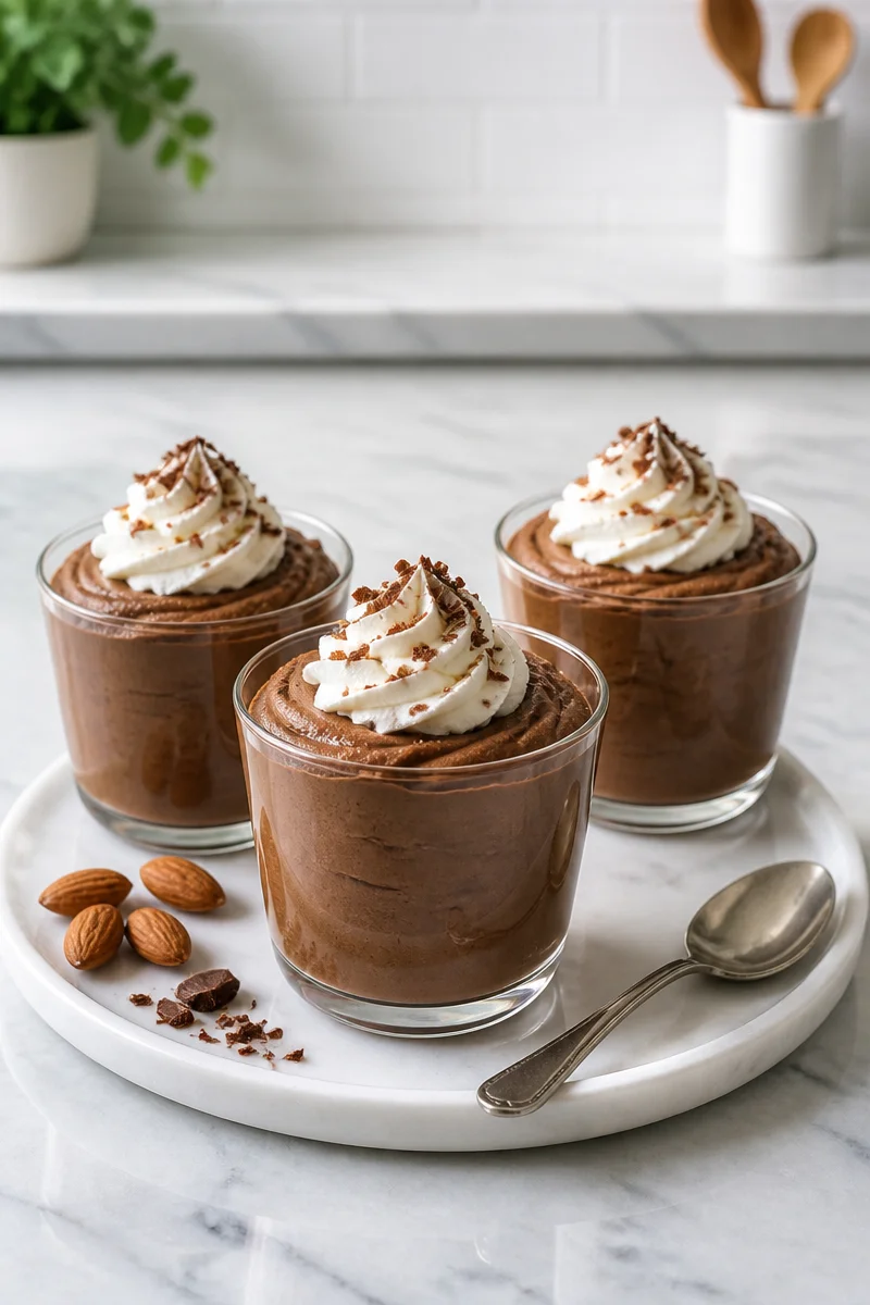 Delicious low-calorie chocolate mousse dessert for weight loss