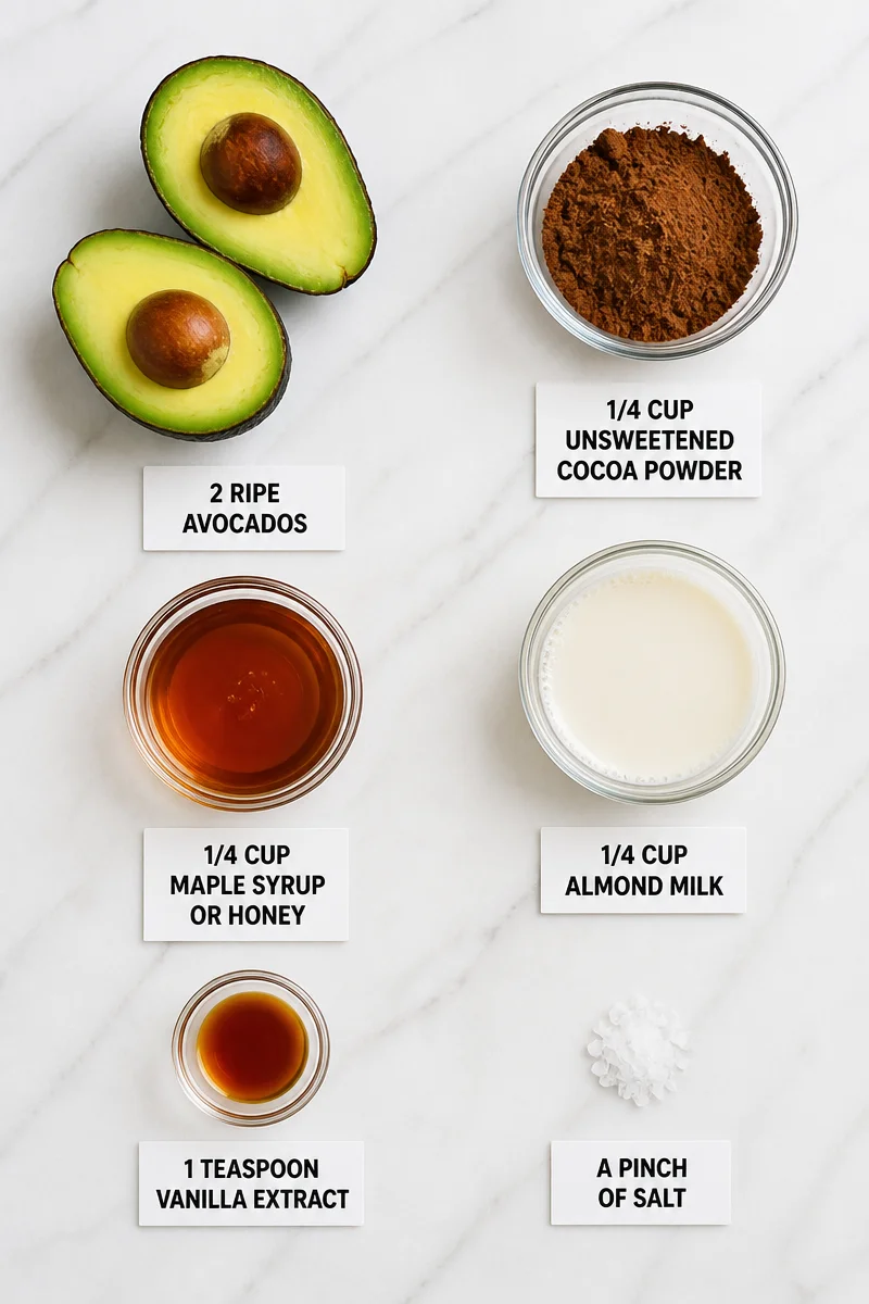 Low Calorie Dark Chocolate Avocado Mousse