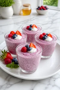 Low Calorie Greek Yogurt Berry Mousse