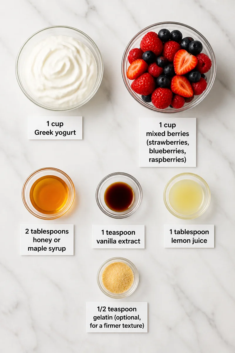 Low Calorie Greek Yogurt Berry Mousse