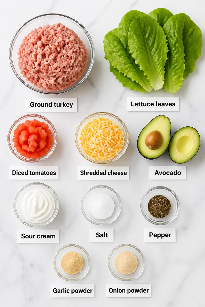 Low Carb Keto Turkey Lettuce Wrap Lunch