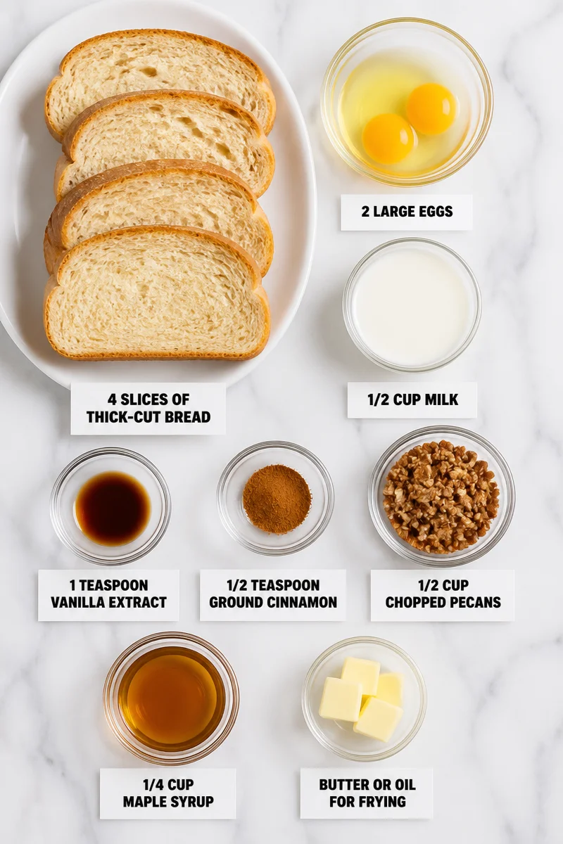 Maple And Pecan Crusted French Toast Breakfast
