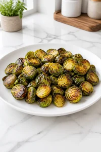 Maple Balsamic Glazed Roasted Brussels Sprout Side
