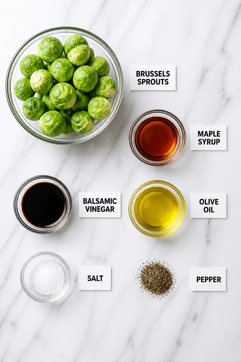 Maple Balsamic Glazed Roasted Brussels Sprout Side