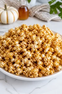 Maple Pumpkin Spice Drizzled Fall Popcorn