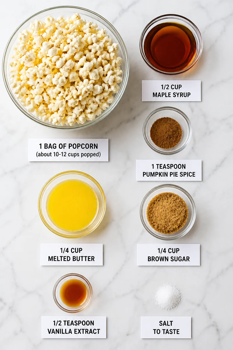 Maple Pumpkin Spice Drizzled Fall Popcorn