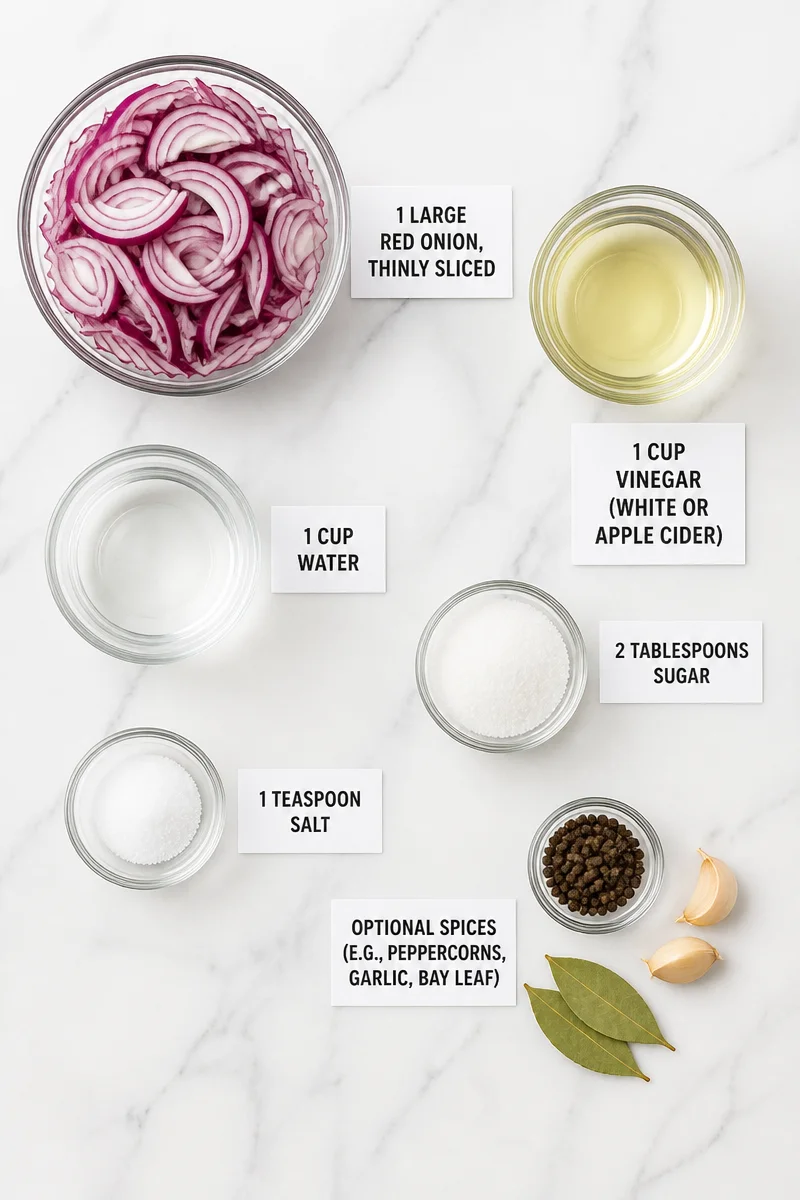 Quick 10 Minute Vinegar Pickled Red Onion