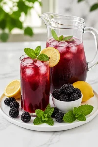 Refreshing Blackberry Mint Lemonade Drink Recipe
