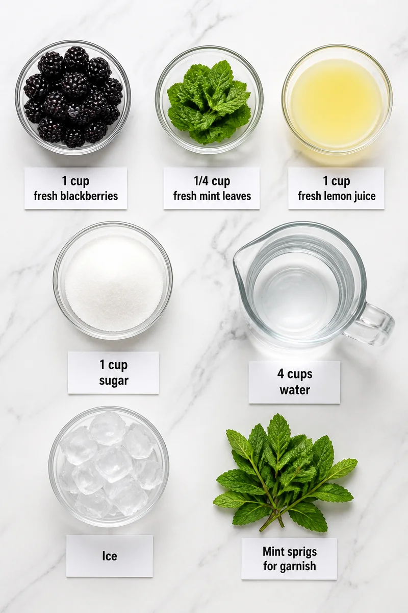 Refreshing Blackberry Mint Lemonade Drink Recipe