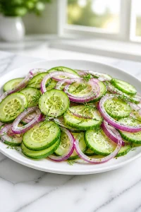Refreshing Cucumber and Red Onion Salad