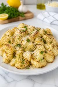 Roasted Cauliflower with Lemon and Parmesan
