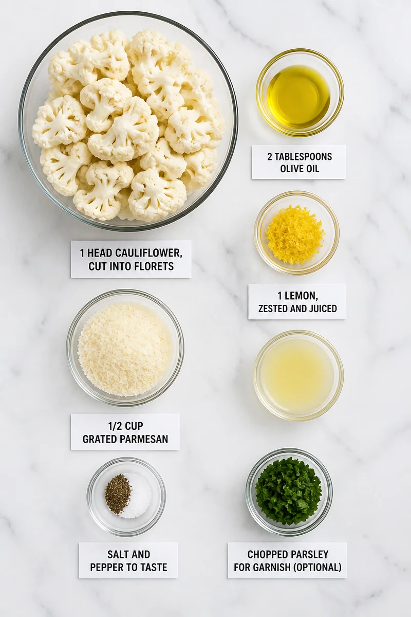 Roasted Cauliflower with Lemon and Parmesan