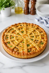 Savory Spider Web Chicken Pie