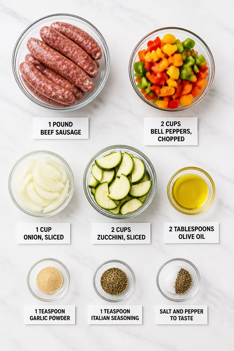 Sheet Pan Beef Sausage And Roasted Veggie Dinner