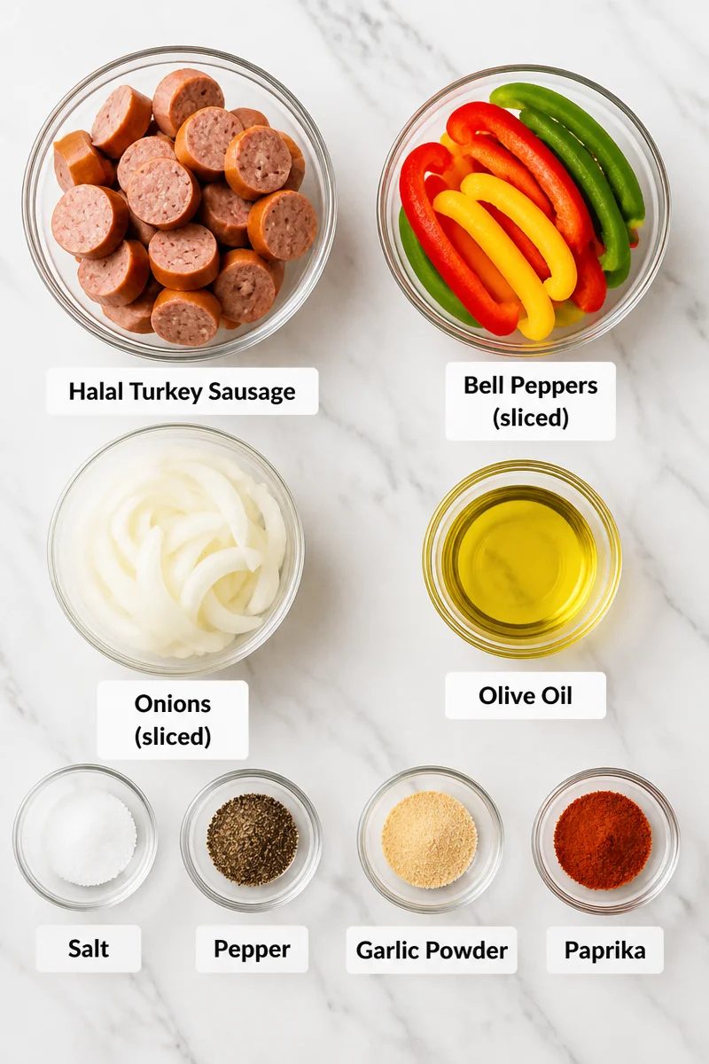 Sheet Pan Halal Turkey Sausage Quick Dinner Idea