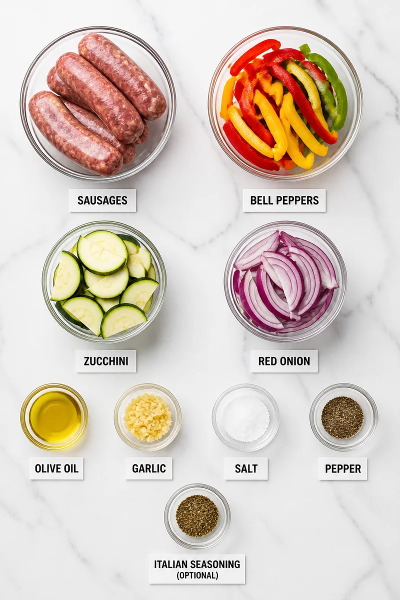 Sheet Pan Sausage and Summer Veggie