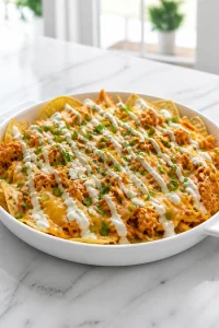 Skillet Buffalo Chicken And Ranch Nacho