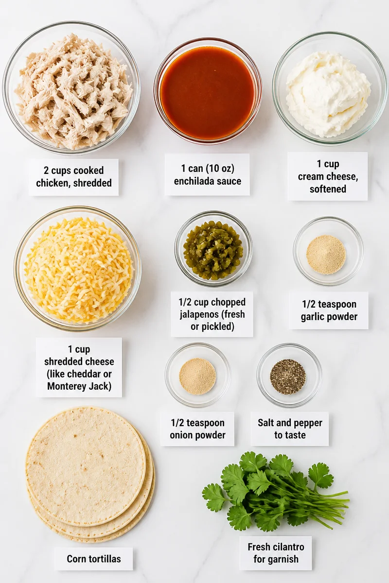 Skillet Cheesy Jalapeno Cream Chicken Enchilada