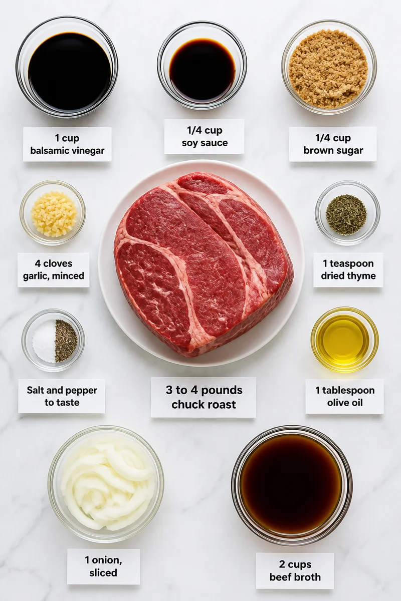 Slow Cooker Balsamic Glazed Chuck Roast Recipe