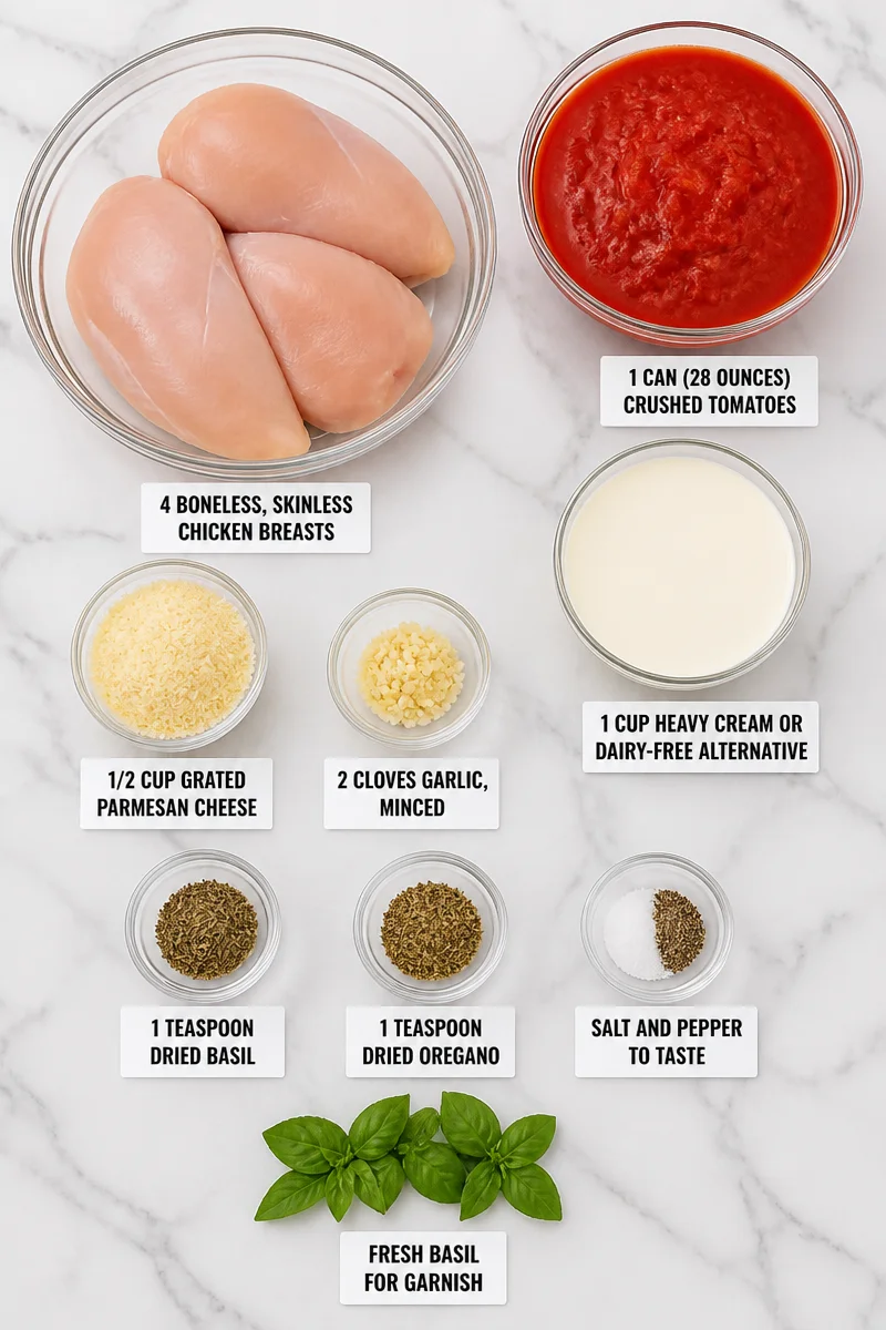 Slow Cooker Creamy Tomato Basil Crockpot Chicken Recipe