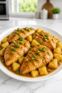 Slow Cooker Pineapple Honey Garlic Chicken