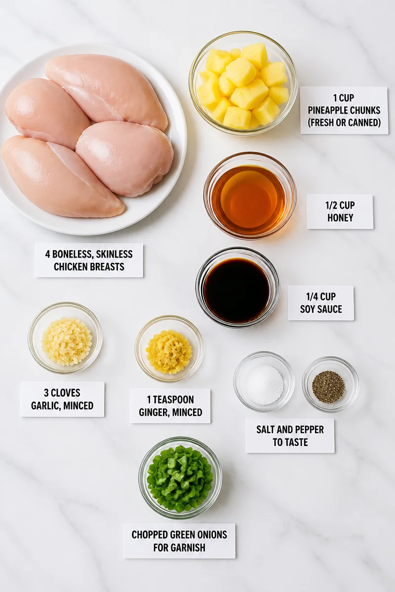 Slow Cooker Pineapple Honey Garlic Chicken