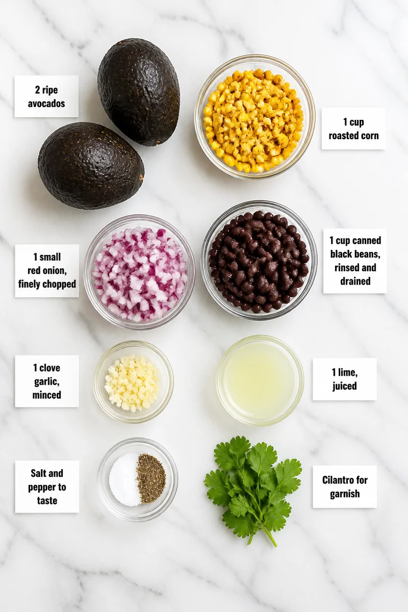Smoky Roasted Corn And Black Bean Guacamole Recipe