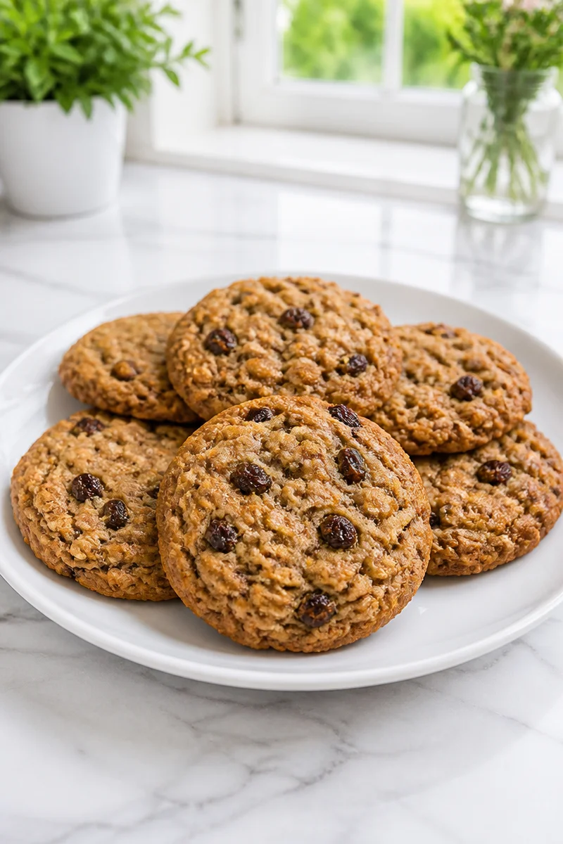 Soft And Chewy Cinnamon Oatmeal Raisin Cookie