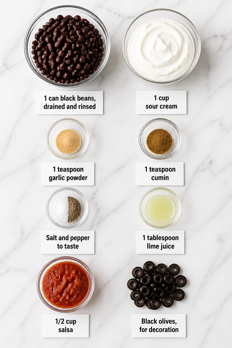 Spooky Black Bean And Sour Cream Spider Web Halloween Dip