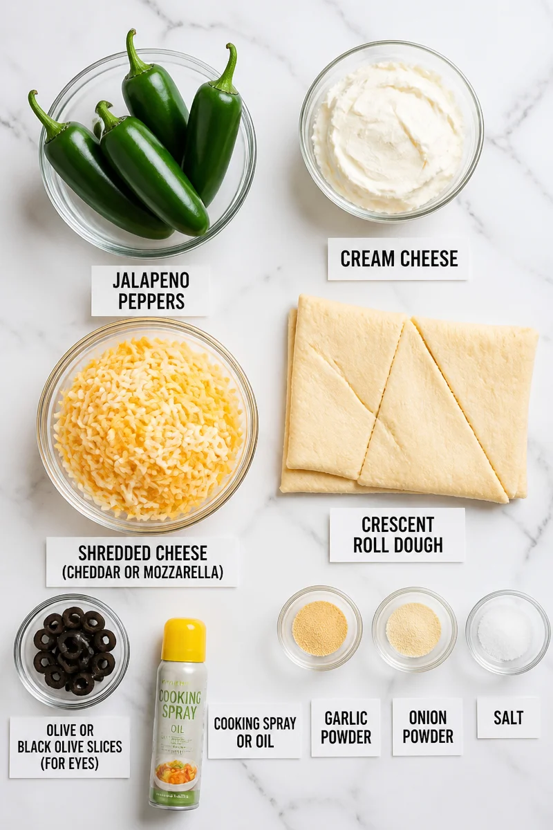 Spooky Mummy Wrapped Jalapeno Popper Halloween Appetizer