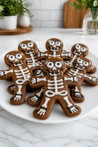 Spooky Skeleton Spiced Gingerbread Halloween Cookie