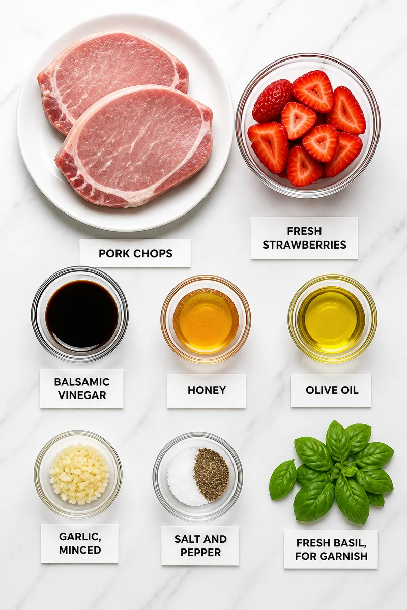 Strawberry Balsamic Glazed Pork Chop