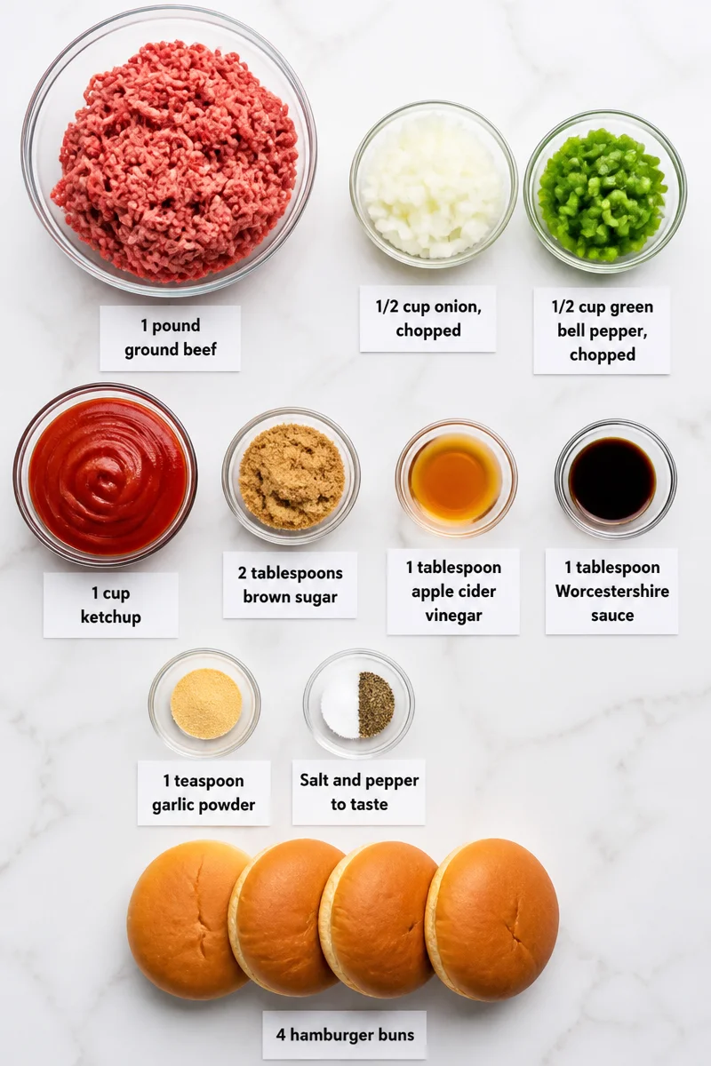 Sweet And Tangy Ground Beef Sloppy Joe Sandwich