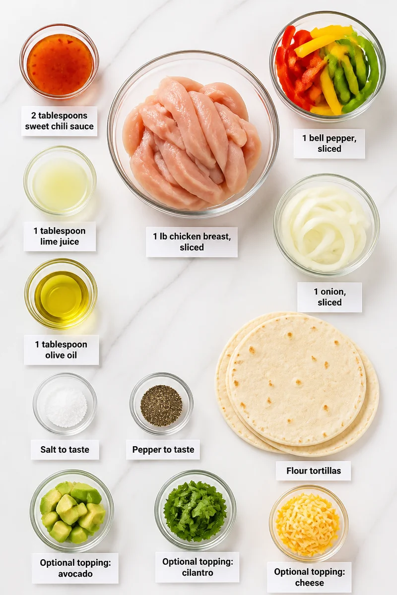 Sweet Chili And Lime Glazed Chicken Fajita