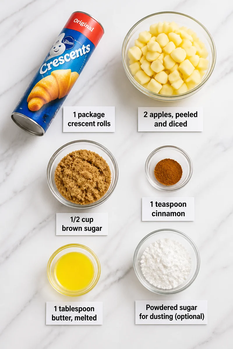 Sweet Cinnamon Apple Stuffed Crescent Roll Recipe