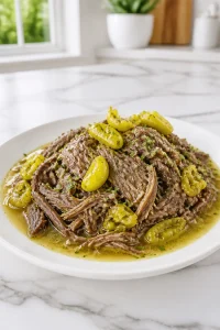 Tender Pepperoncini Beef Mississippi Pot Roast Crockpot