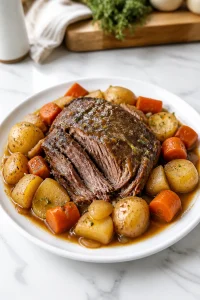 Tender Slow Cooker Beef Pot Roast Dinner