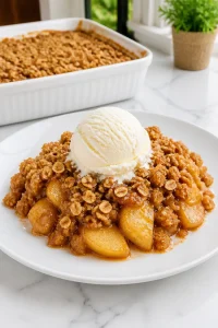 Traditional Apple Crisp with Oats and Cinnamon