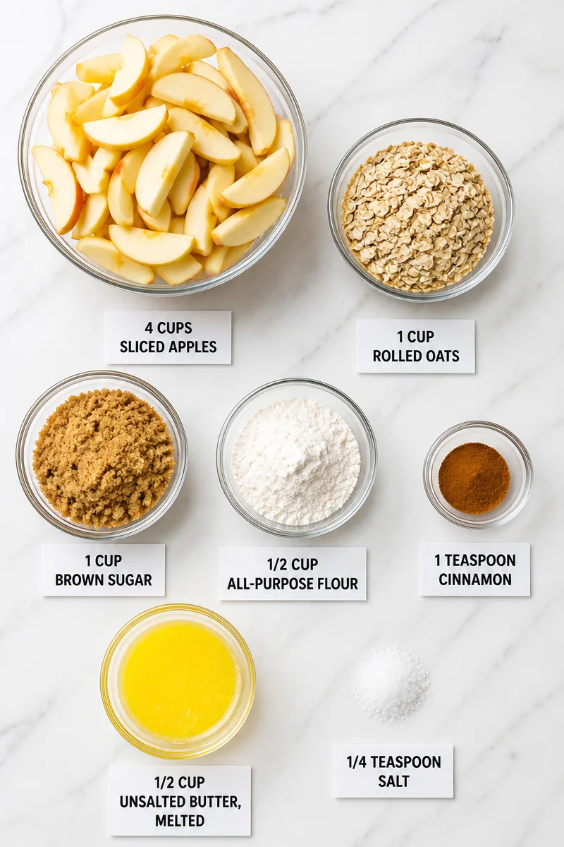 Traditional Apple Crisp with Oats and Cinnamon