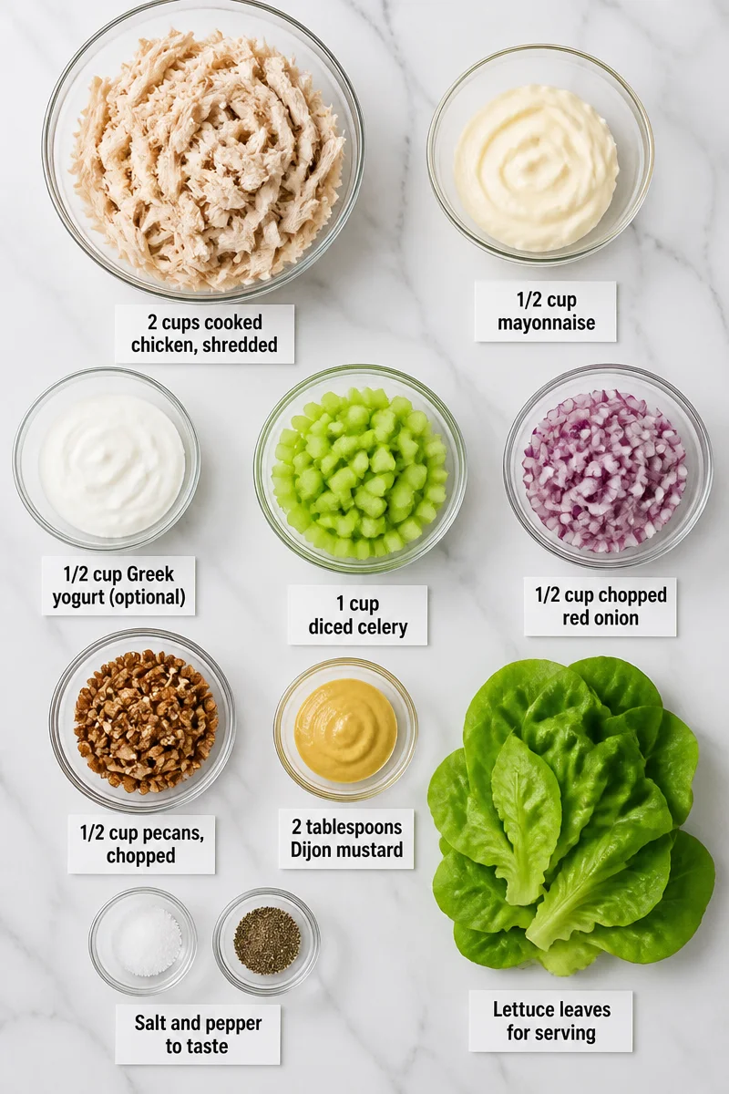 Traditional Southern Chicken Salad with Pecan