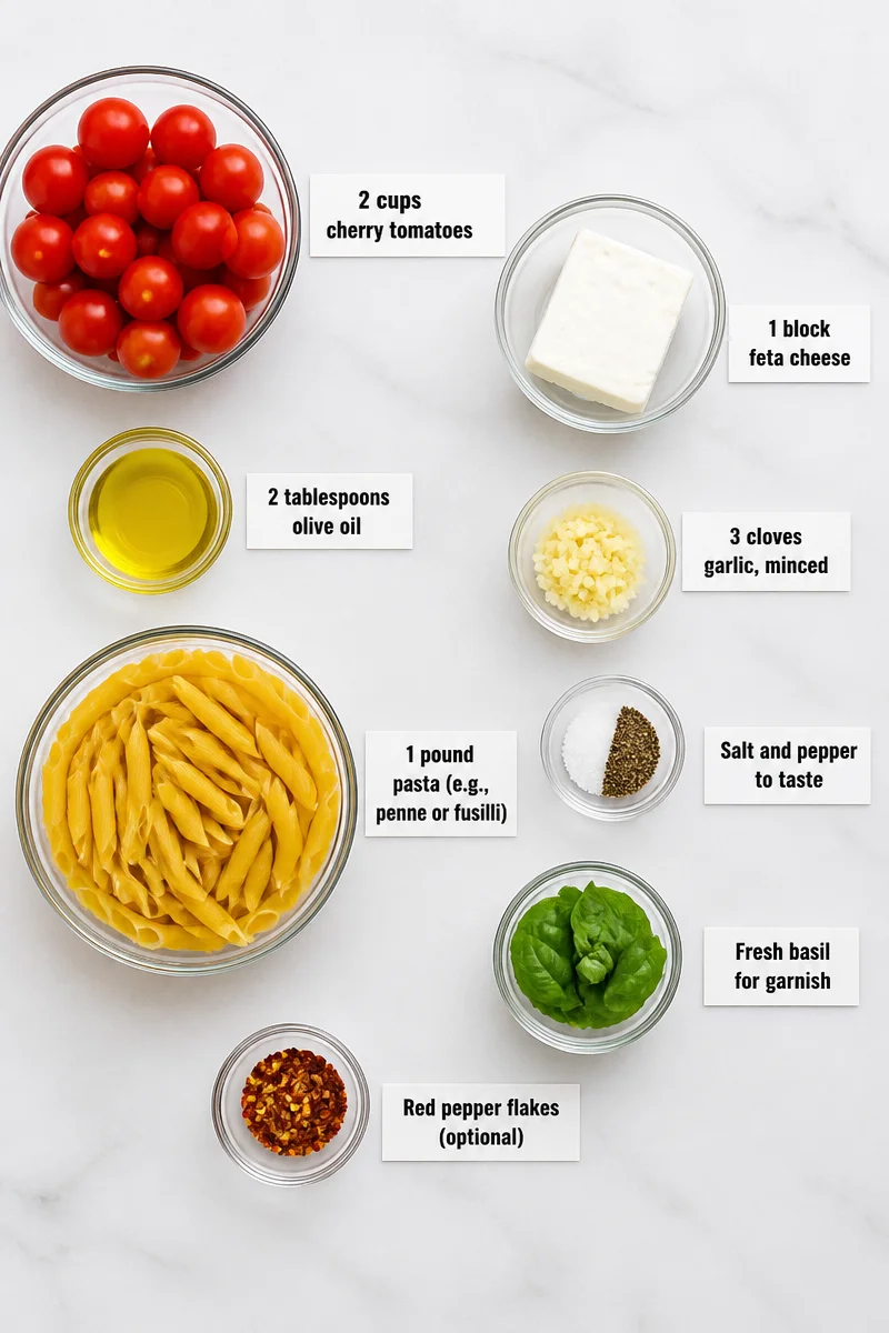 Viral Cherry Tomato And Baked Feta Pasta