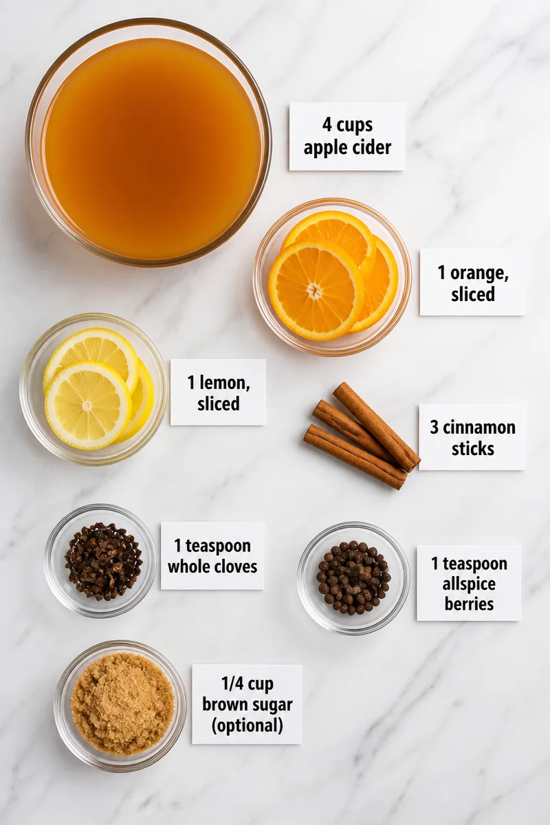 Warm Spiced Crockpot Cinnamon Apple Cider Drink