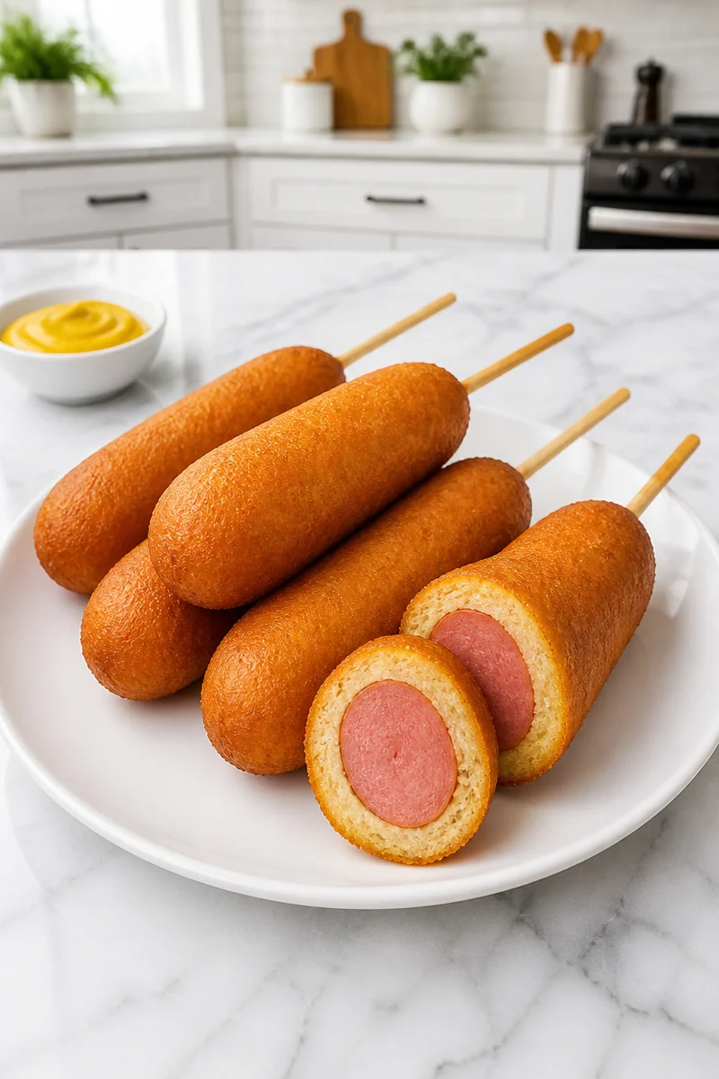 Almond Flour Crispy Corn Dog Bite, a delicious and healthier snack option