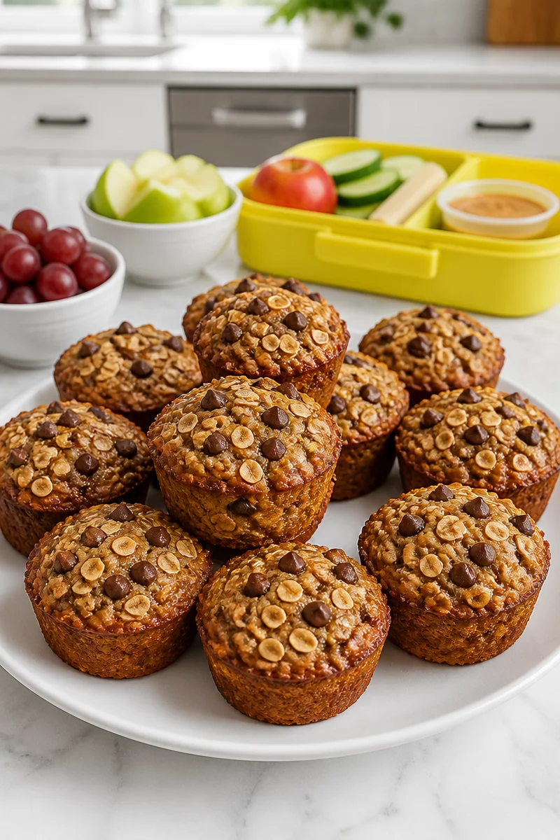 A variety of colorful lunchbox muffins ready for back-to-school snacks.