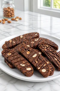 Baked Chocolate Almond Biscotti Twice