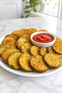 Baked Garlic Parmesan Zucchini Chip