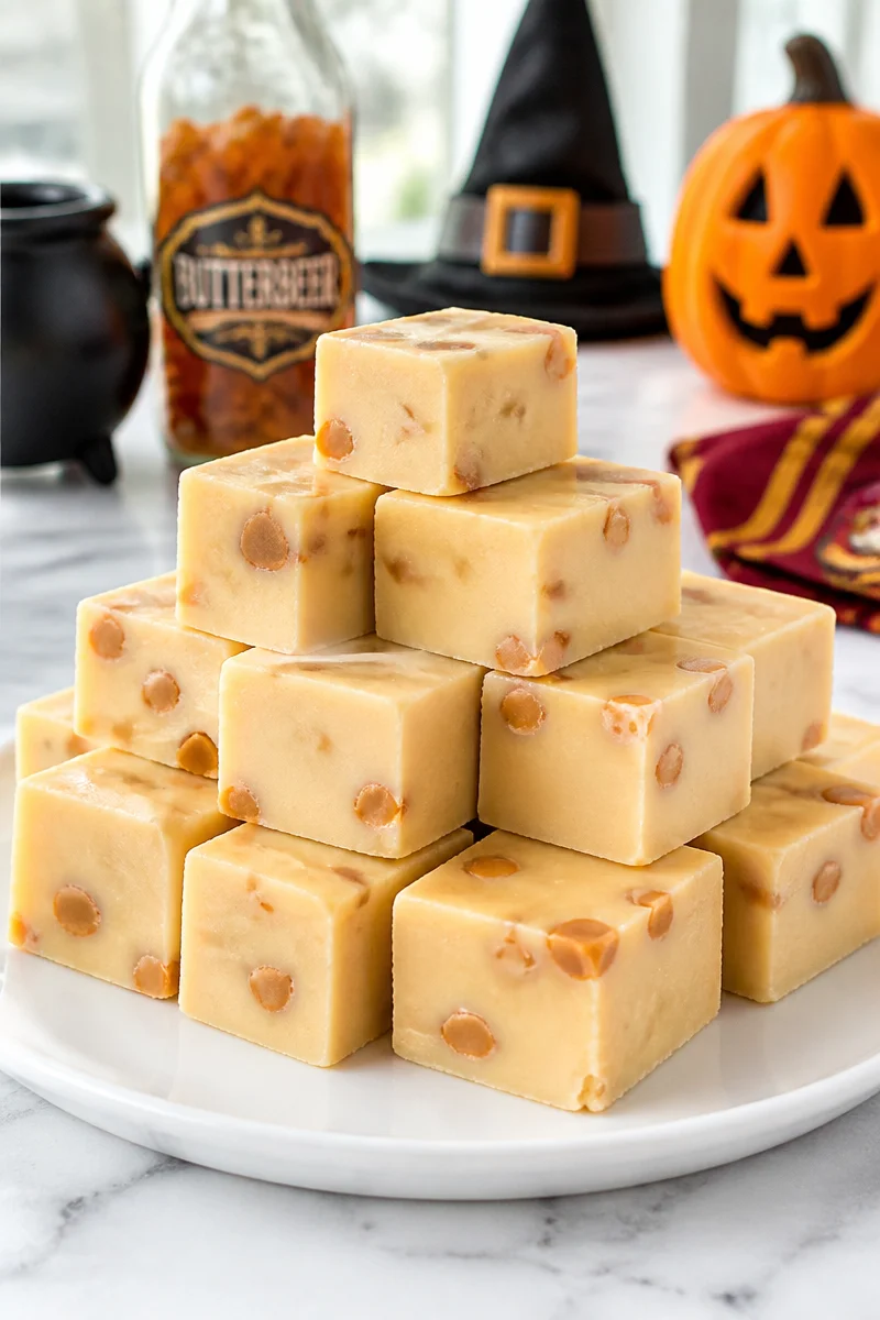 Delicious Butterbeer Fudge inspired by Harry Potter treats