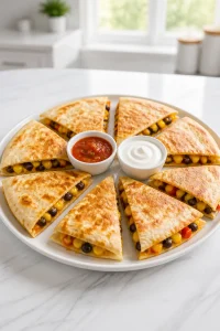 Confetti Corn Quesadilla Halloween Cheesy